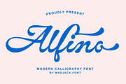 Alfino Script, a Script Font by Madjack.font (Thumbnail 1 of 7)