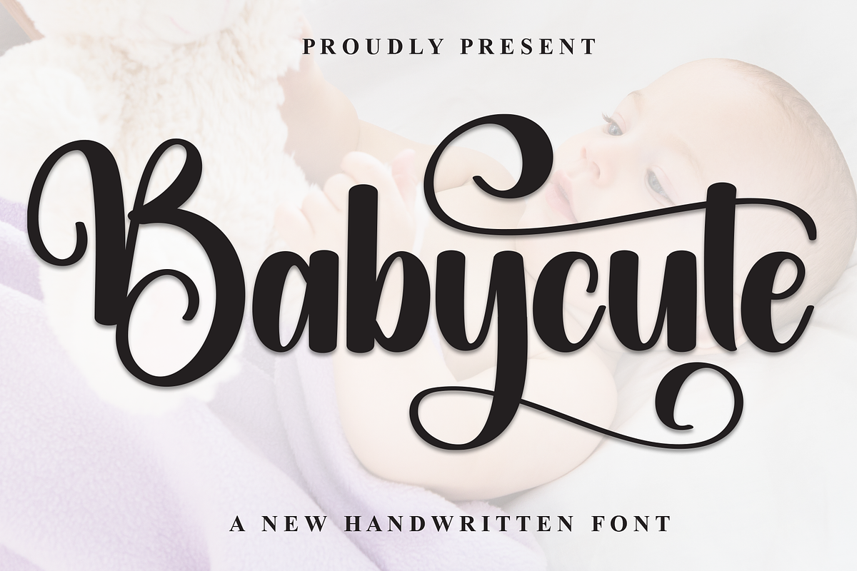 Babycute | Script Font, a Handwritten Font by Scratchones (Photo 1 of 9)
