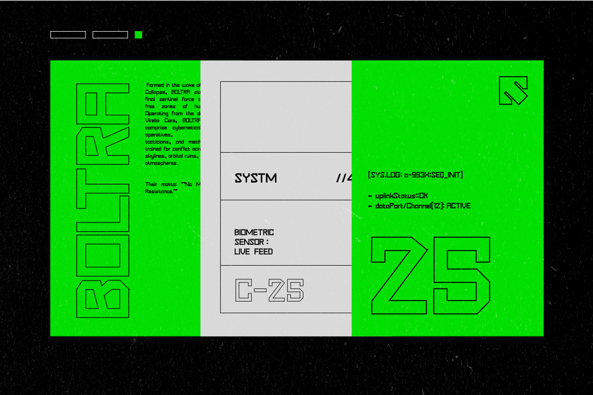 Boltra – Futuristic Display Typeface, a Sans Serif Font by Vadovastd (Photo 5 of 7)