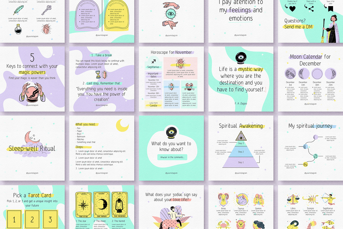 Mystic Coach Instagram Templates, a Social Media Template by Sakura Digitals (Photo 6 of 6)