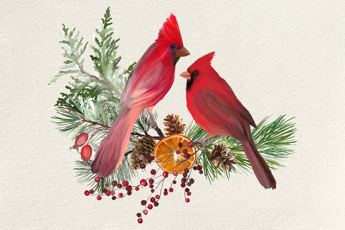 Christmas holiday clipart, a Seasonal Illustration by Vasmila (Photo 11 of 12)