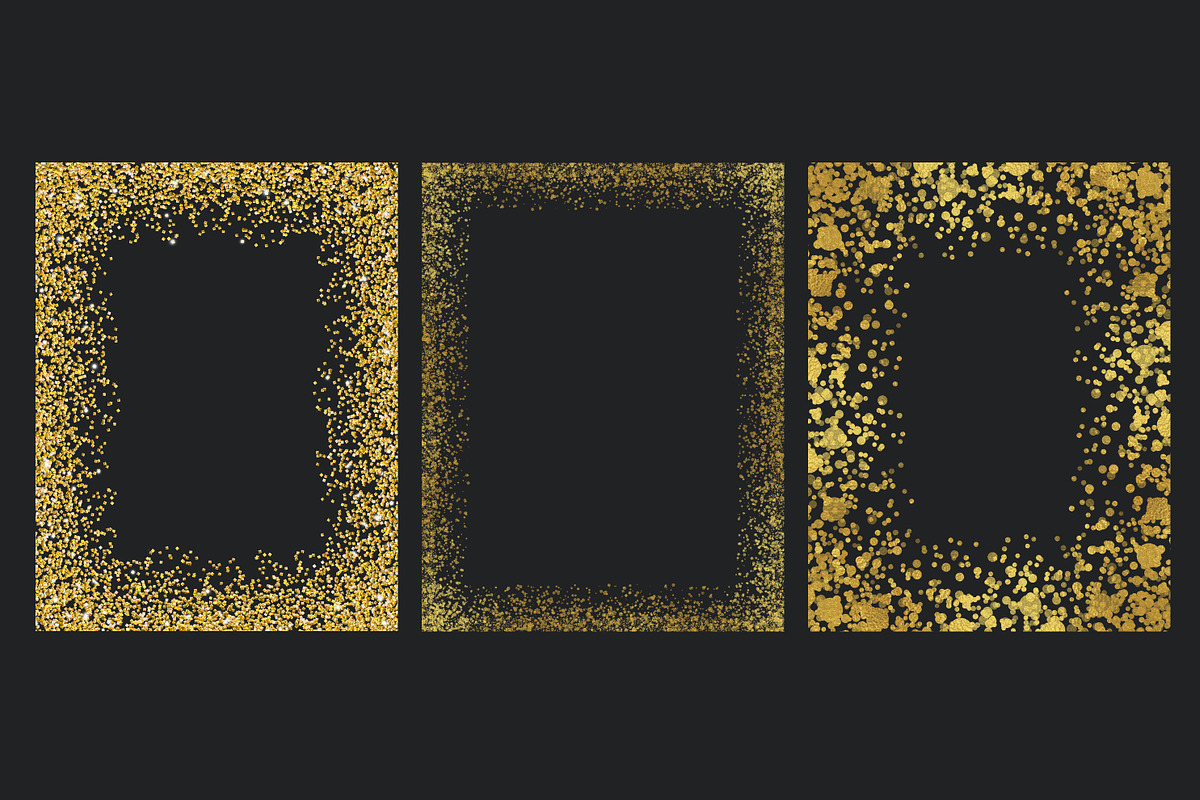 Gold glitter frames, an Object Graphic by Paper Farms (Photo 5 of 5)