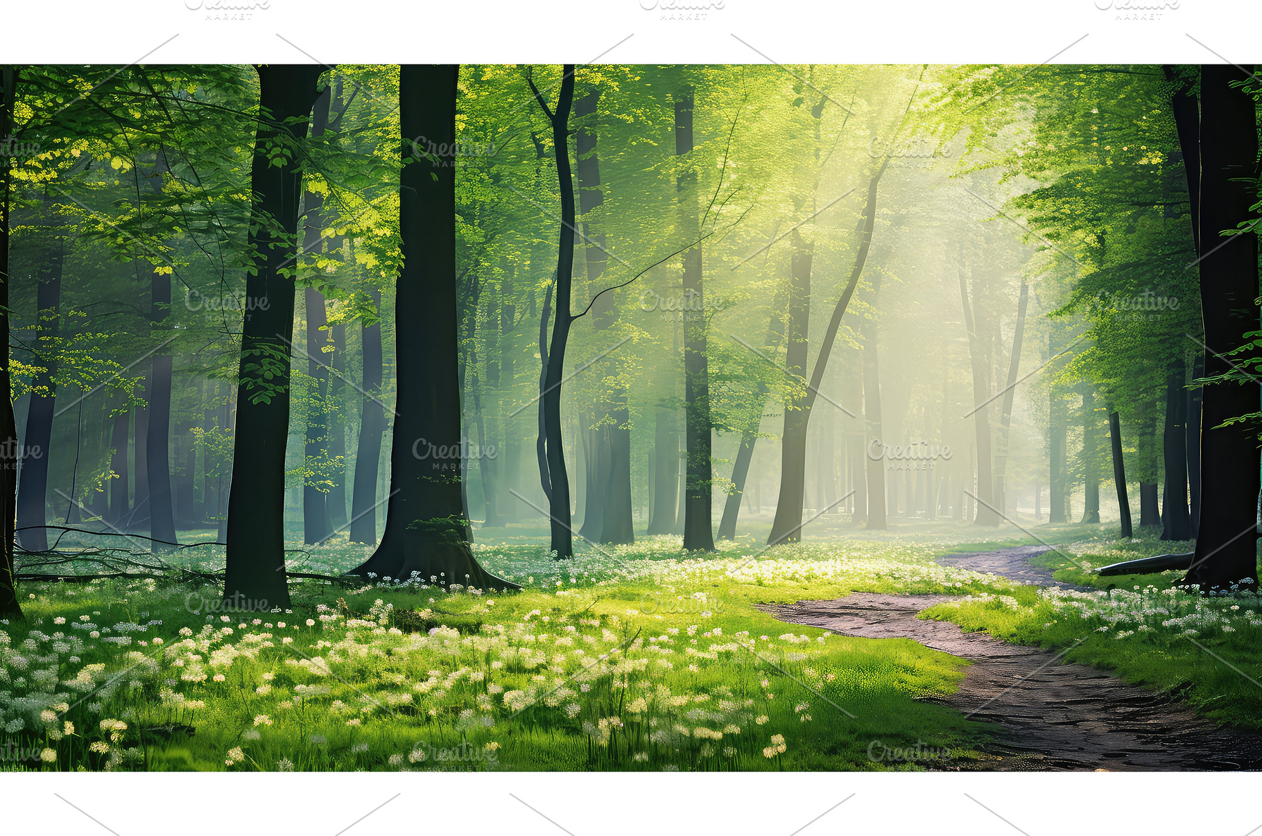 fresh banner spring background ai, a Nature Photo by pikepicture