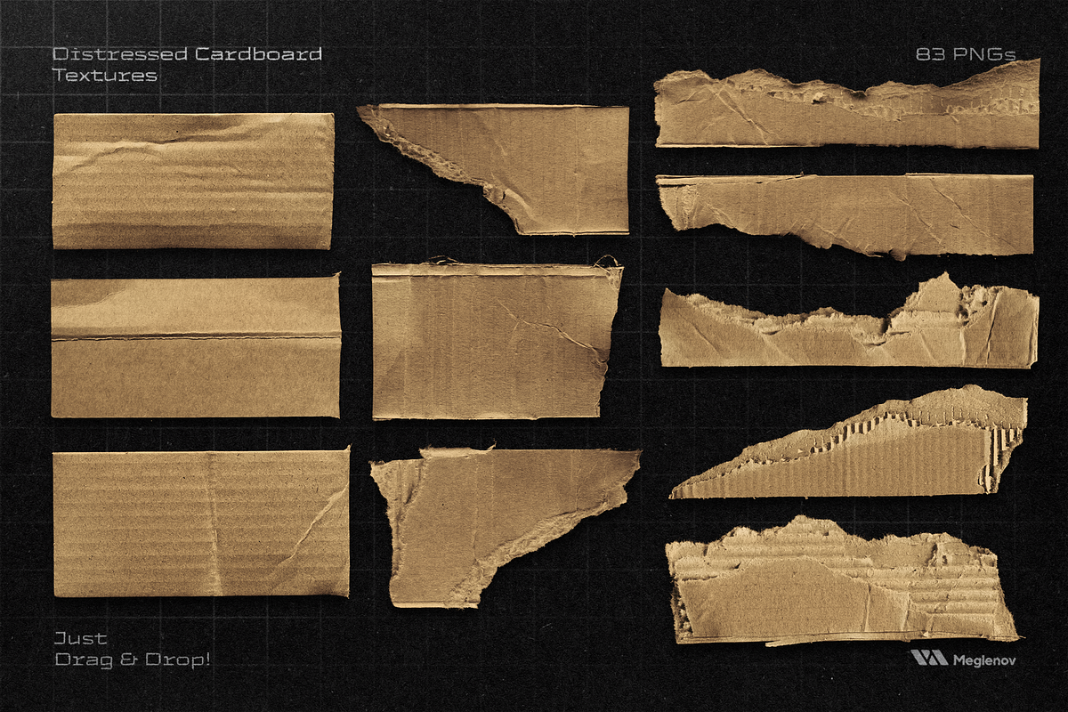 Distressed Cardboard Textures, a Texture Graphic by Meglenov (Photo 7 of 16)