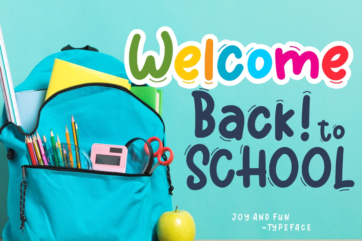 Wigglye Joy & Fun Advertisement Font preview 5