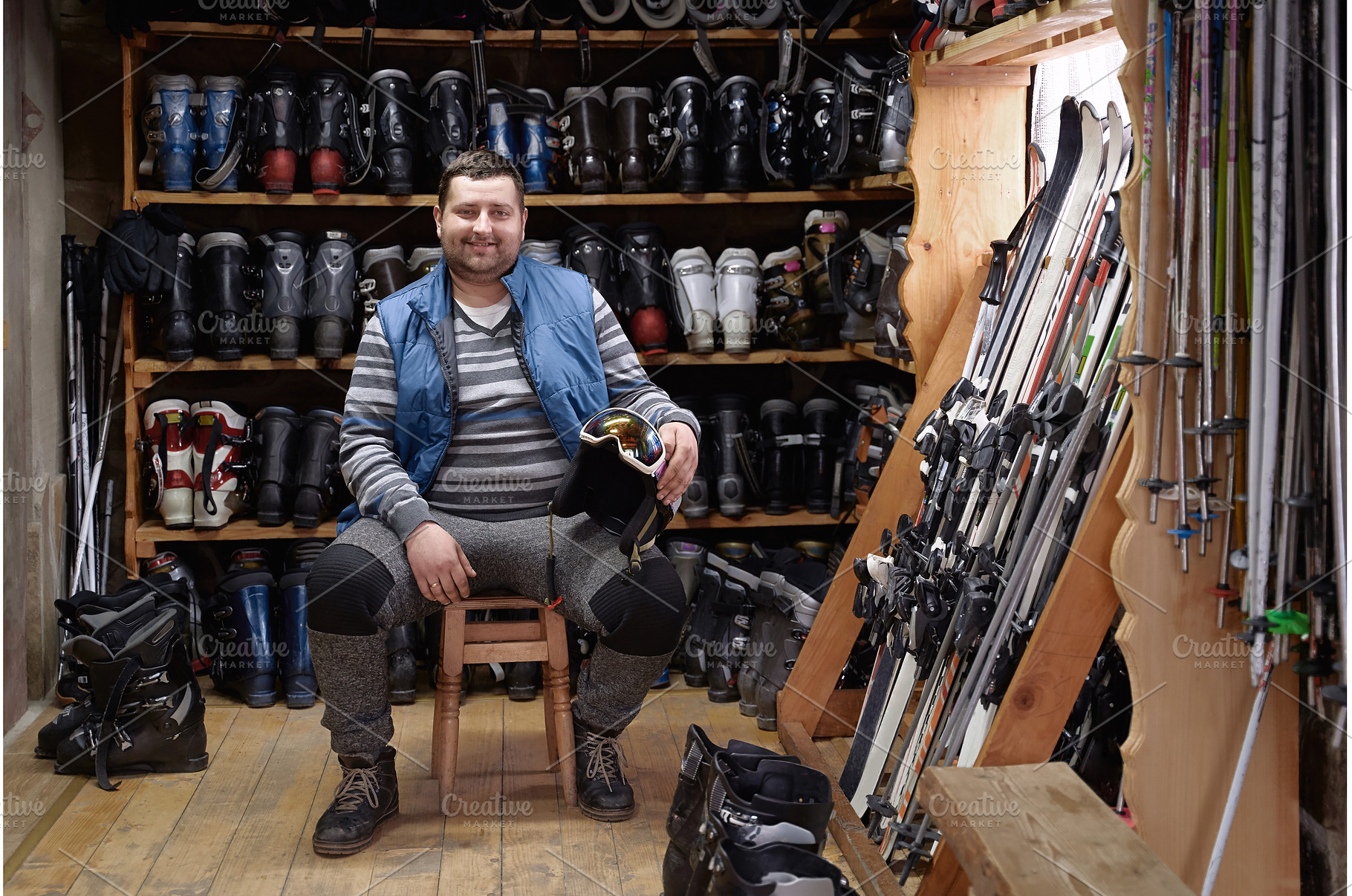 Portrait of cheerful SME ski rental, a Person Photo by Oleksandr Berezko