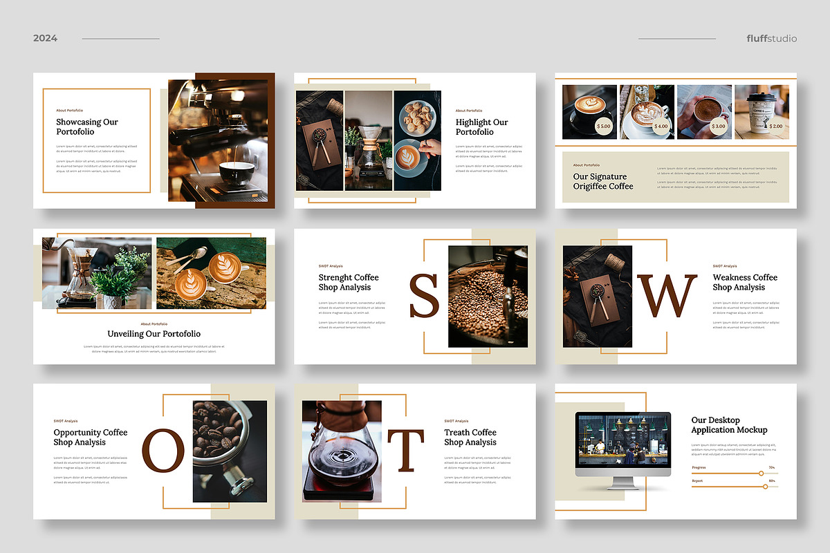 Coffee Shop Google Slides Template, a Presentation Template by fluffstudio (Photo 4 of 5)