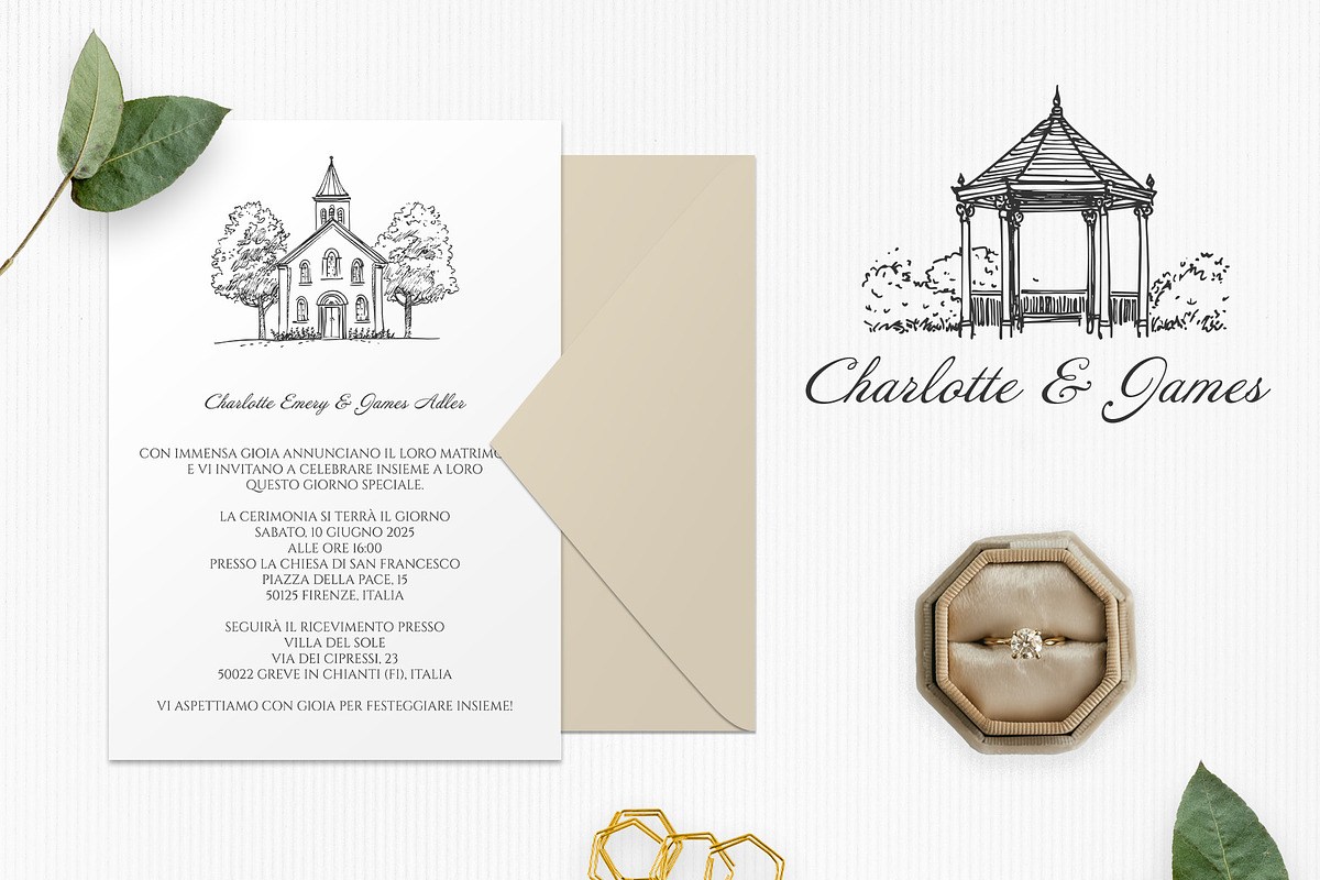 Elegant Wedding Illustration Bundle, an Object Illustration by NatalieArtShop (Photo 13 of 13)