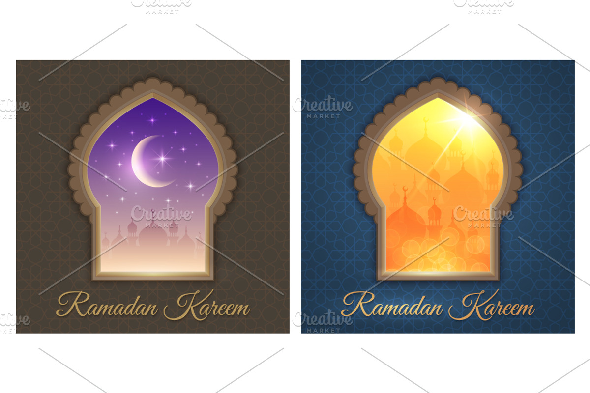 Ramadan Kareem Greeting Cards, a Decorative Illustration by Lianella's Shop (Photo 2 of 2)