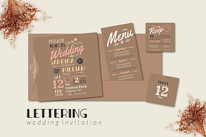 Lettering Wedding Invitation