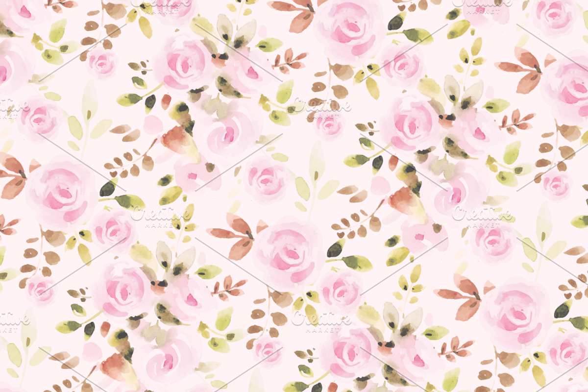 Tender Roses Seamless Pattern, a Pattern Graphic by Cheeba Ribba Designs (Photo 2 of 3)