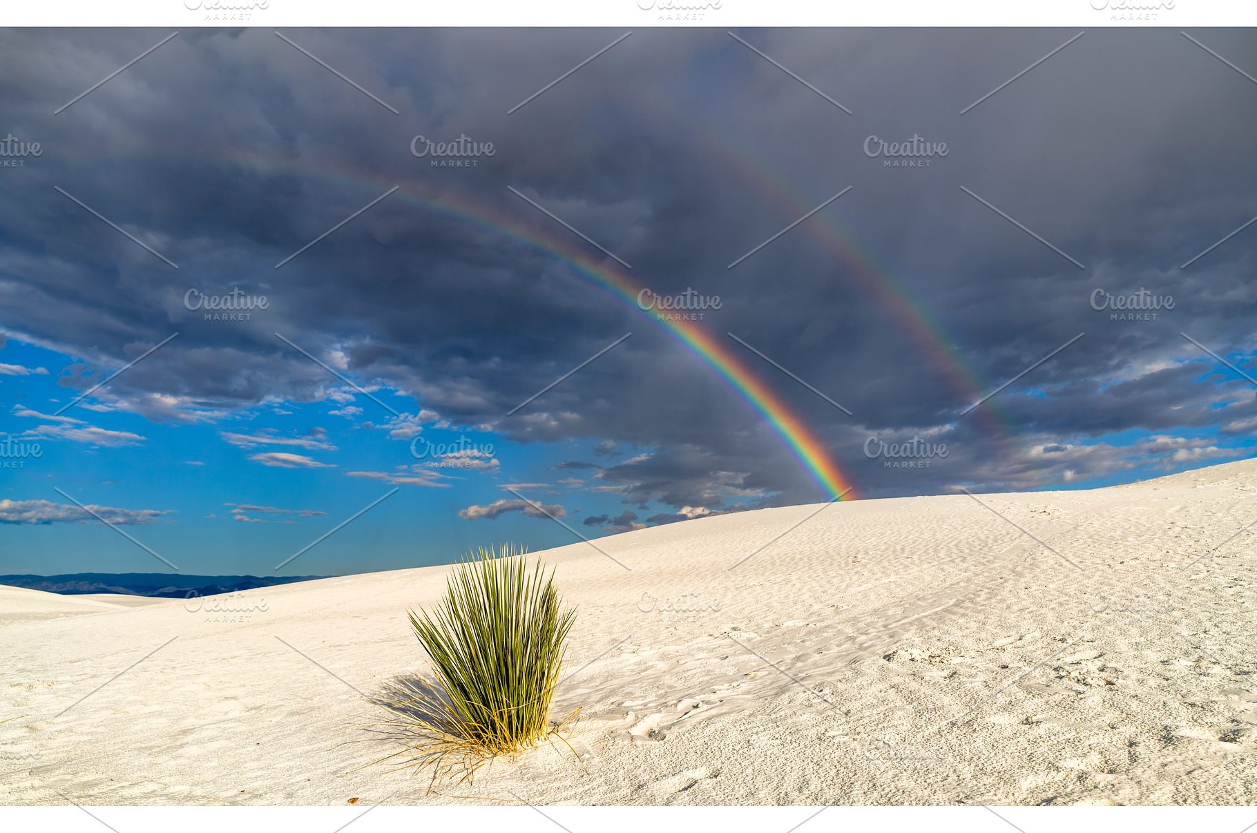 Double rainbow over White Sands, a Nature Photo by Leonid Andronov