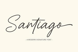 Santiago | Handwritten Font