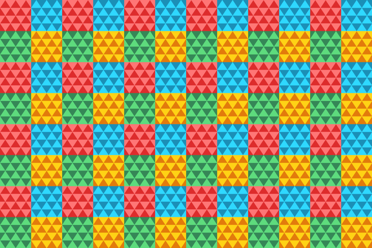 Colorful Triangular Grid Pattern, a Pattern Graphic by Mightyfire