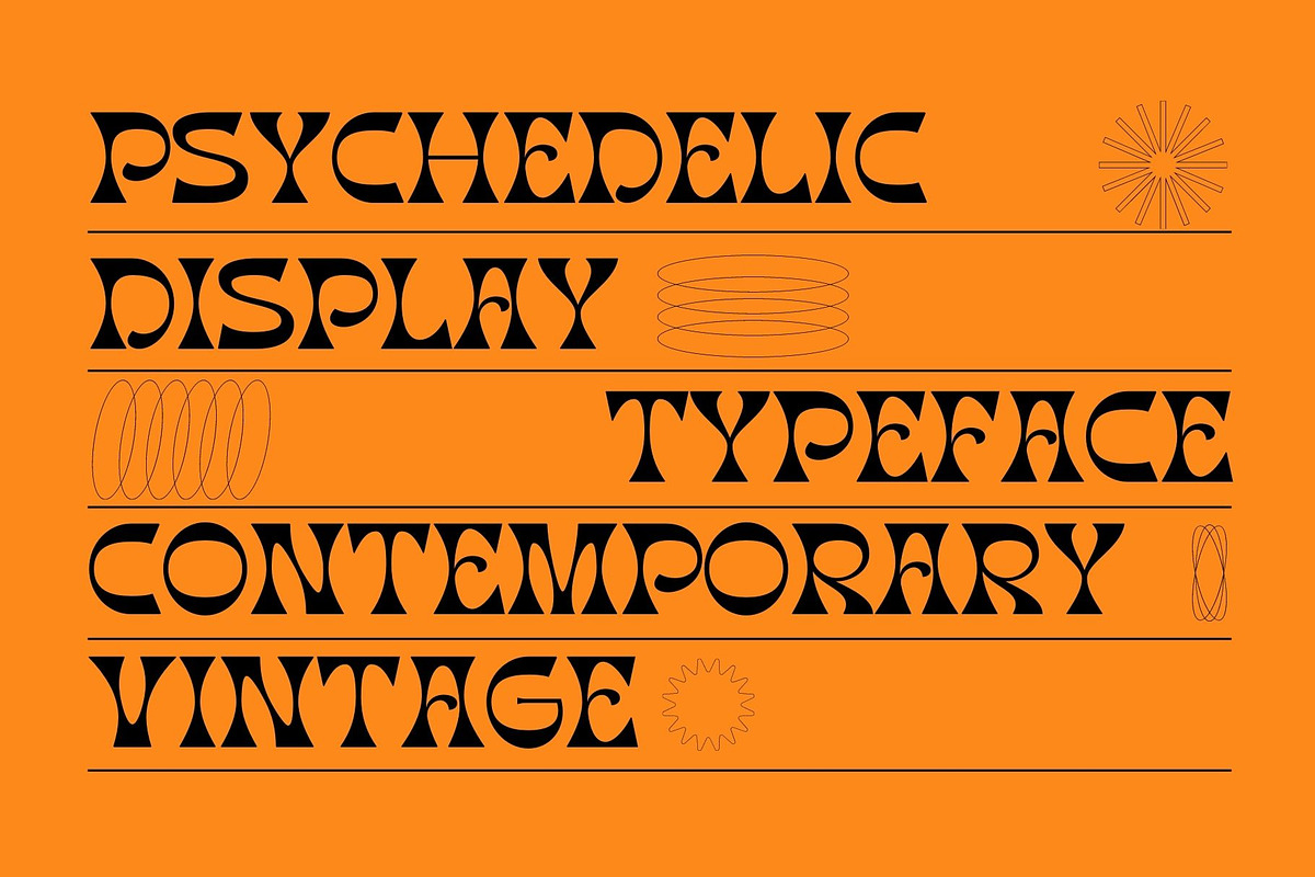 Morgan Flower - Retro Psychedelic, a Font by Nirmana Visual (Photo 7 of 11)