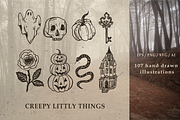 Creepy Little Things clipart, a Seasonal Illustration by RaDavCrafts (Thumbnail 1 of 12)