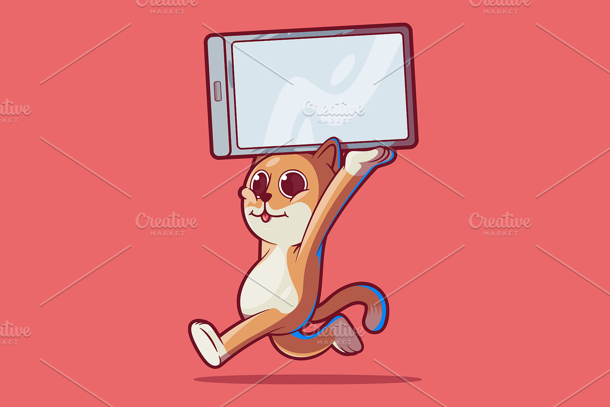 The Tech Cat!, a Technology Illustration by pedrors