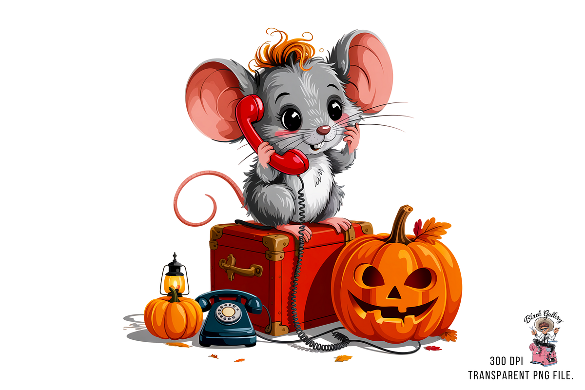 Fluffy Mouse PNG Clipart Bundle, a Graphic by Clipart Studio (Photo 7 of 11)