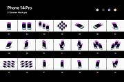 Phone 14 Pro - 21 Mockups Scenes, an iPhone Mockup by Asylab (Thumbnail 2 of 35)