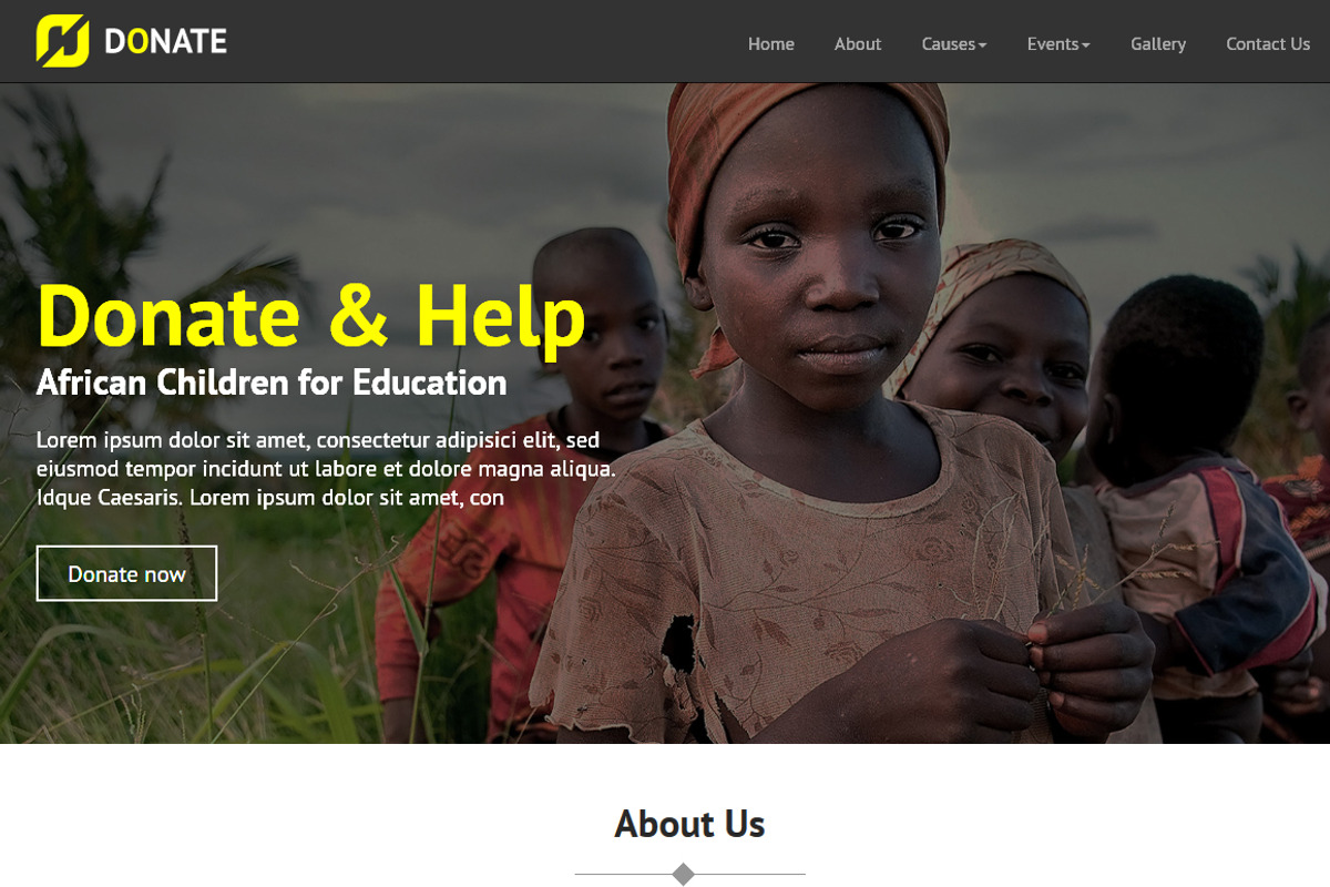 Fundraising HTML Template - Charity, a Websites & App Template by oLanding (Photo 2 of 6)