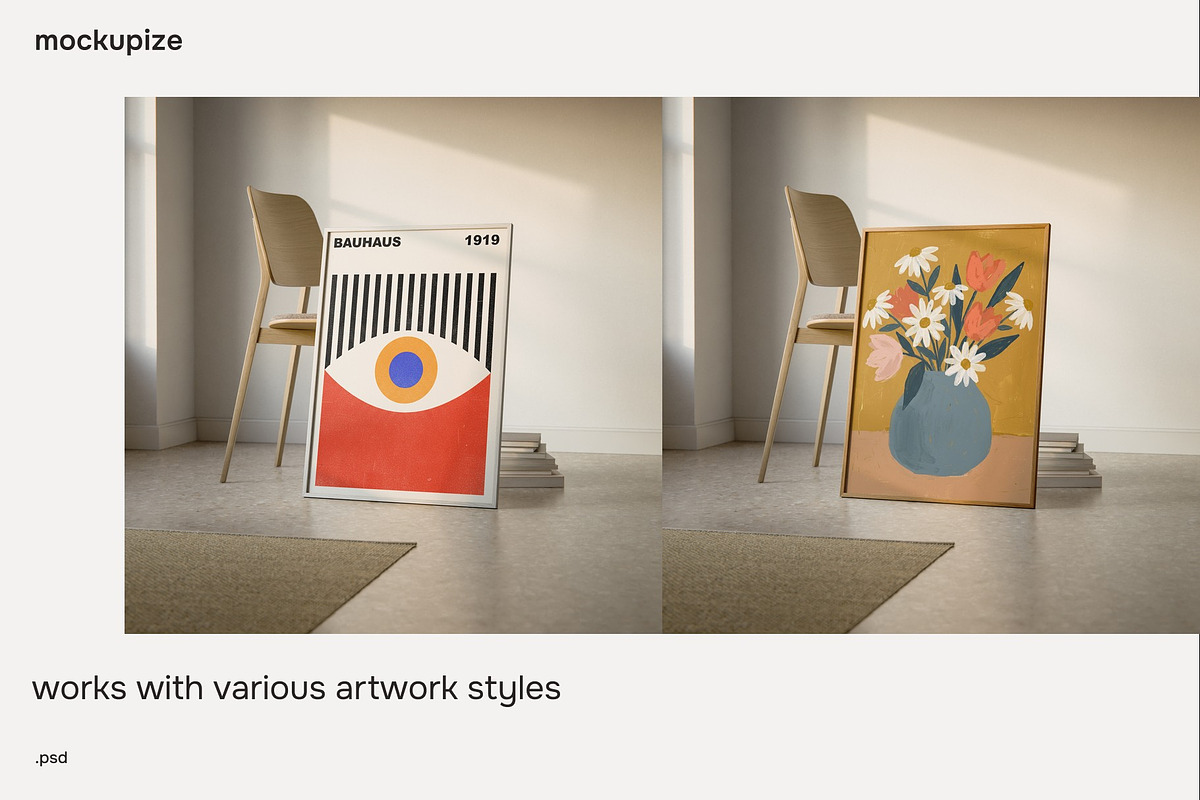 5x7 Floor Leaning Frame Mockup, a Household Mockup by mockupize (Photo 6 of 7)