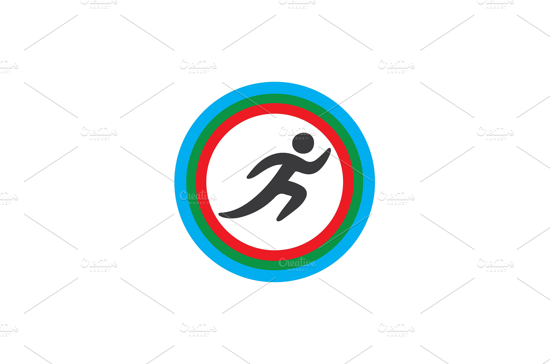 Dynamic athlete running logo, a Sports & Recreation Photo by LogosDen