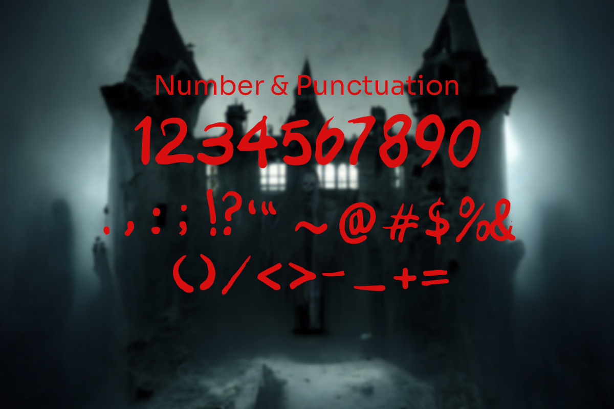 Scarebrook - Horror Brush Font, a Handwritten Font by Dhabee (Photo 6 of 7)