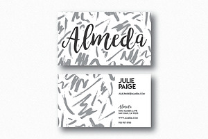Artistic Brush Pattern Business Card