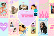 Y2K Instagram Story Templates Canva, a Social Media Template by Hell Yeah Designs (Thumbnail 1 of 5)