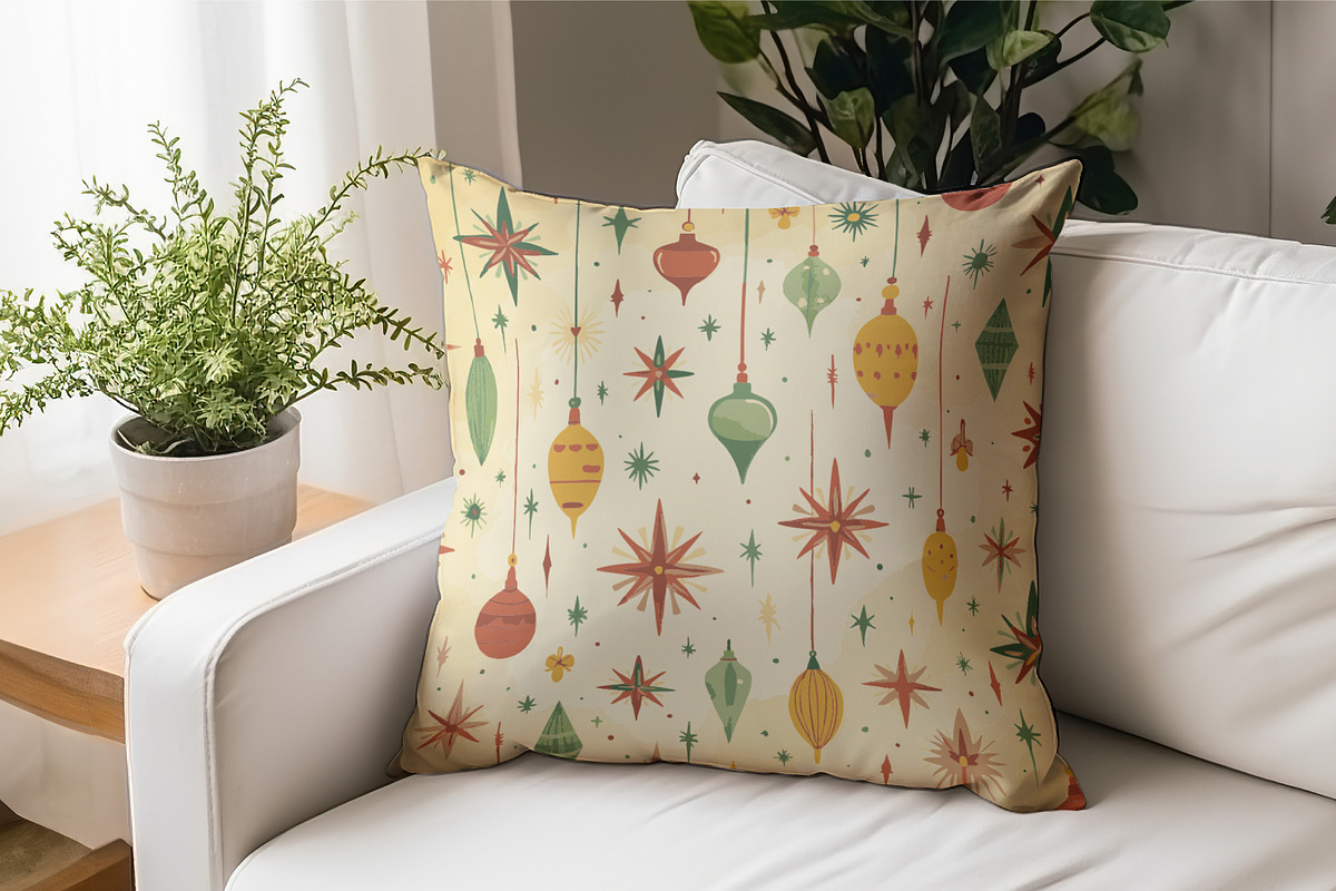 Retro Christmas Ornament-Backgrounds, a Seasonal Illustration by Blynn Pippen (Photo 4 of 19)
