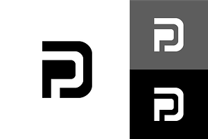 Stylized Black Logo Letter PD, a Branding & Logo Template by zaqilogo