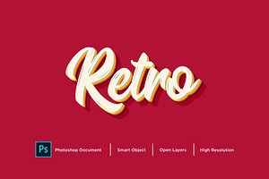 Retro Text Effect & Layer Style