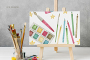 Watercolor School set, an Object Graphic by OrangePeafowlArt (Thumbnail 5 of 15)
