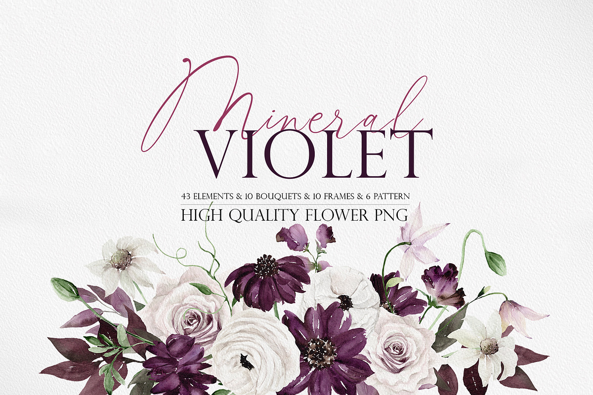 Watercolor flower - Mineral Violet, an Illustration by Beigetime (Photo 1 of 14)