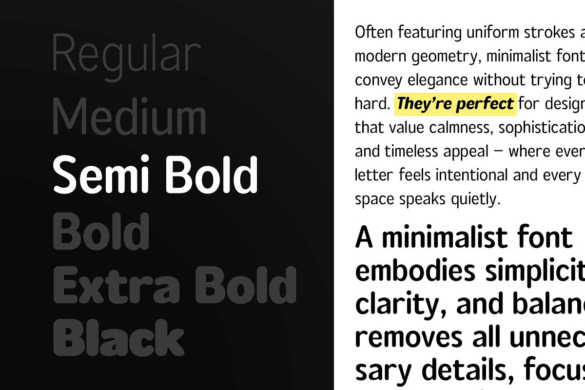 Rounded Sans Family - Rosmie, a Sans Serif Font by Arterfak Project (Photo 10 of 15)