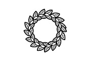 Leaf Laurel Wreath Frame Bundle, an Illustration by Gaye Art (Thumbnail 32 of 51)