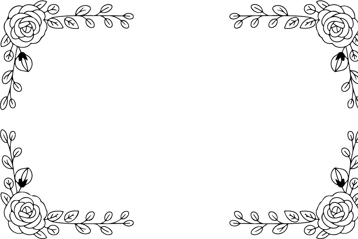 Elegant Rose Frame Silhouette, an Illustration by Designs_River (Photo 4 of 9)