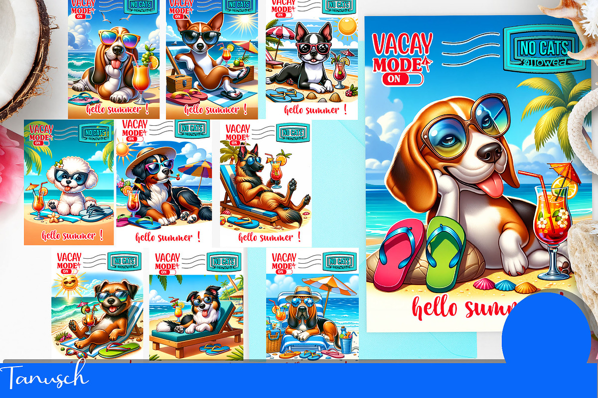 holiday dog breeds mega bundle, an Animal Illustration by TanuschArts (Photo 9 of 24)