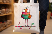 Whimsical Winter Bird Clipart, an Illustration by SinaCreation (Thumbnail 5 of 7)