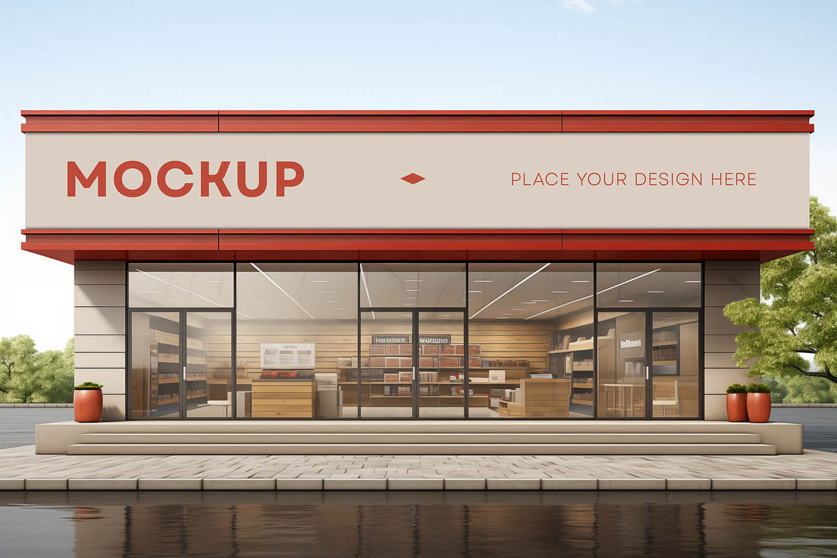 Shop Facade Mockup Generated with AI, an Advertising Mockup by dpi (Photo 9 of 13)