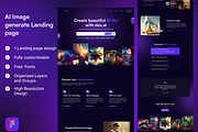 AI image generator website, a Landing Page Template by Ahmed Rubel (Thumbnail 1 of 4)
