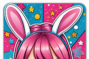 Bunny Girl Stickers — 50 PNG, a Person Illustration by ETARA by Mea Hau (Thumbnail 11 of 17)