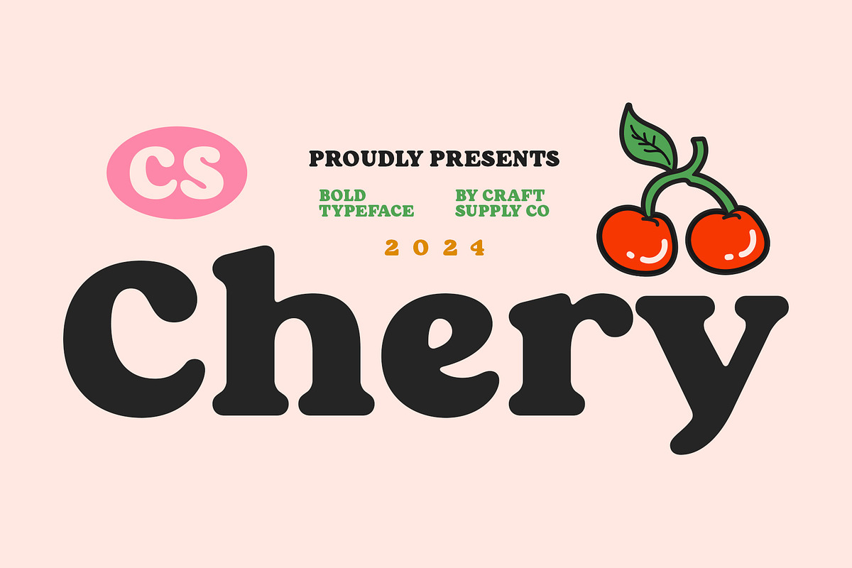 CS Chery – Bold Font, a Serif Font by Craft Supply Co. (Photo 1 of 8)