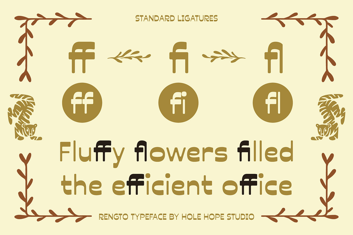 Rengto – Folk Antique San Serif, a Sans Serif Font by Hole Hope Design (Photo 5 of 10)