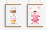 Watercolor Valentines Clipart, an Illustration by Libby Wishes (Thumbnail 3 of 6)