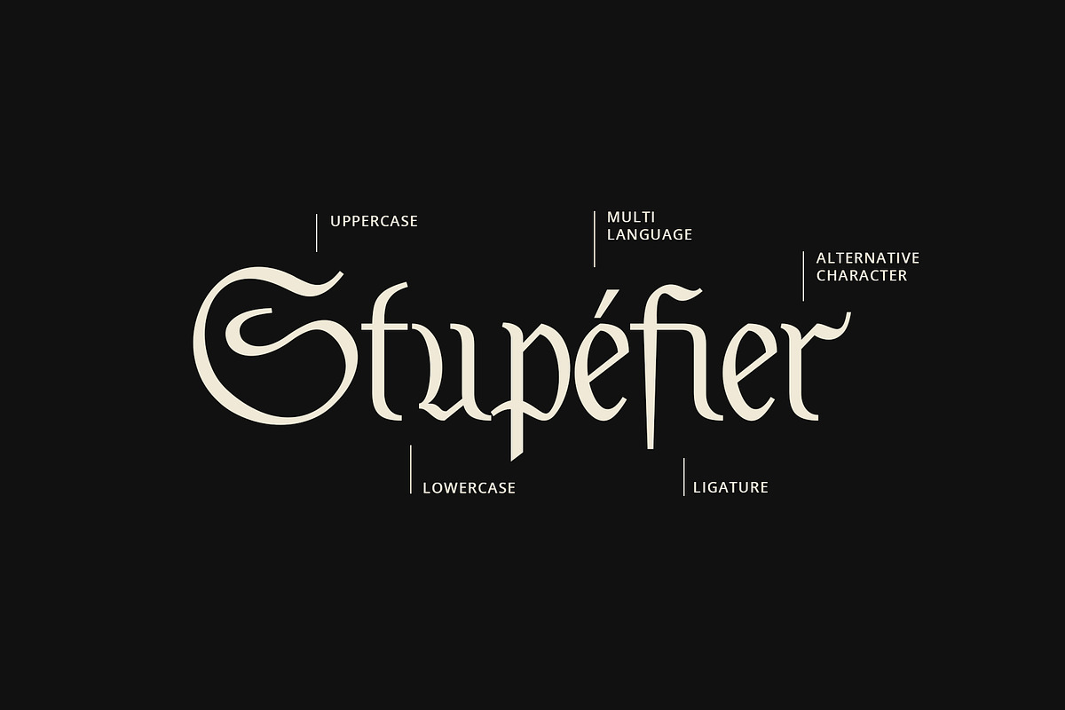 ED Vitinia, a Blackletter Font by Emyself Design (Photo 9 of 10)