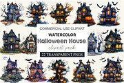 Halloween House Clipart, a Work Illustration by cherrydesign (Thumbnail 1 of 4)