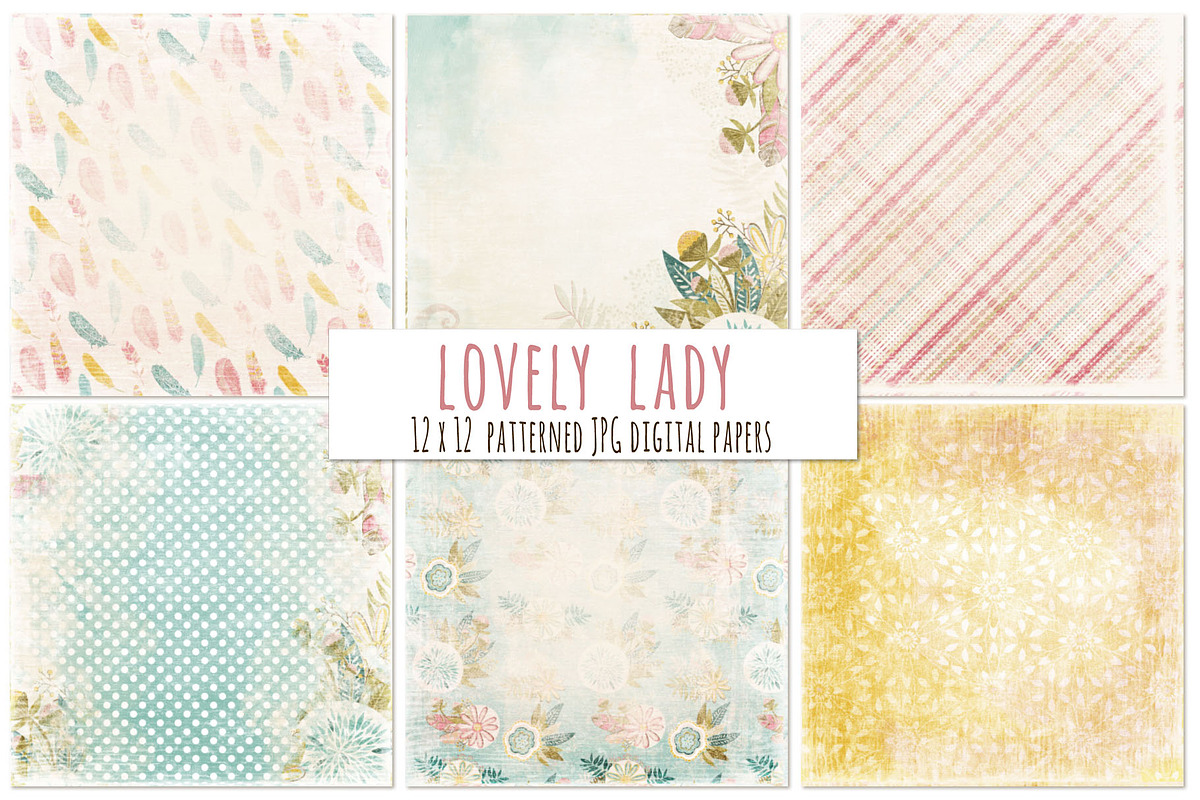 Lovely Pink Floral Background Paper, a Pattern Graphic by Carrie Stephens Art (Photo 2 of 6)