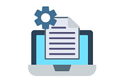 Content Management System Flat Icon, a Duotone Icon by Pexelpy (Thumbnail 1 of 2)