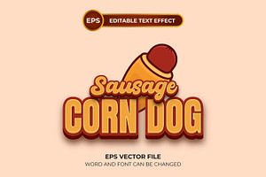 Sausage Corn Dog Text Effect